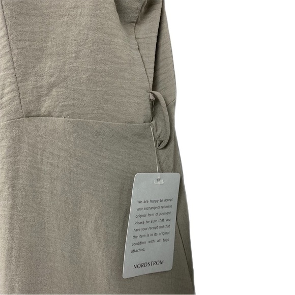 New | Good Luck Gem Button Down Woven Mini Dress In Light Grey Size Medium - Picture 5 of 11